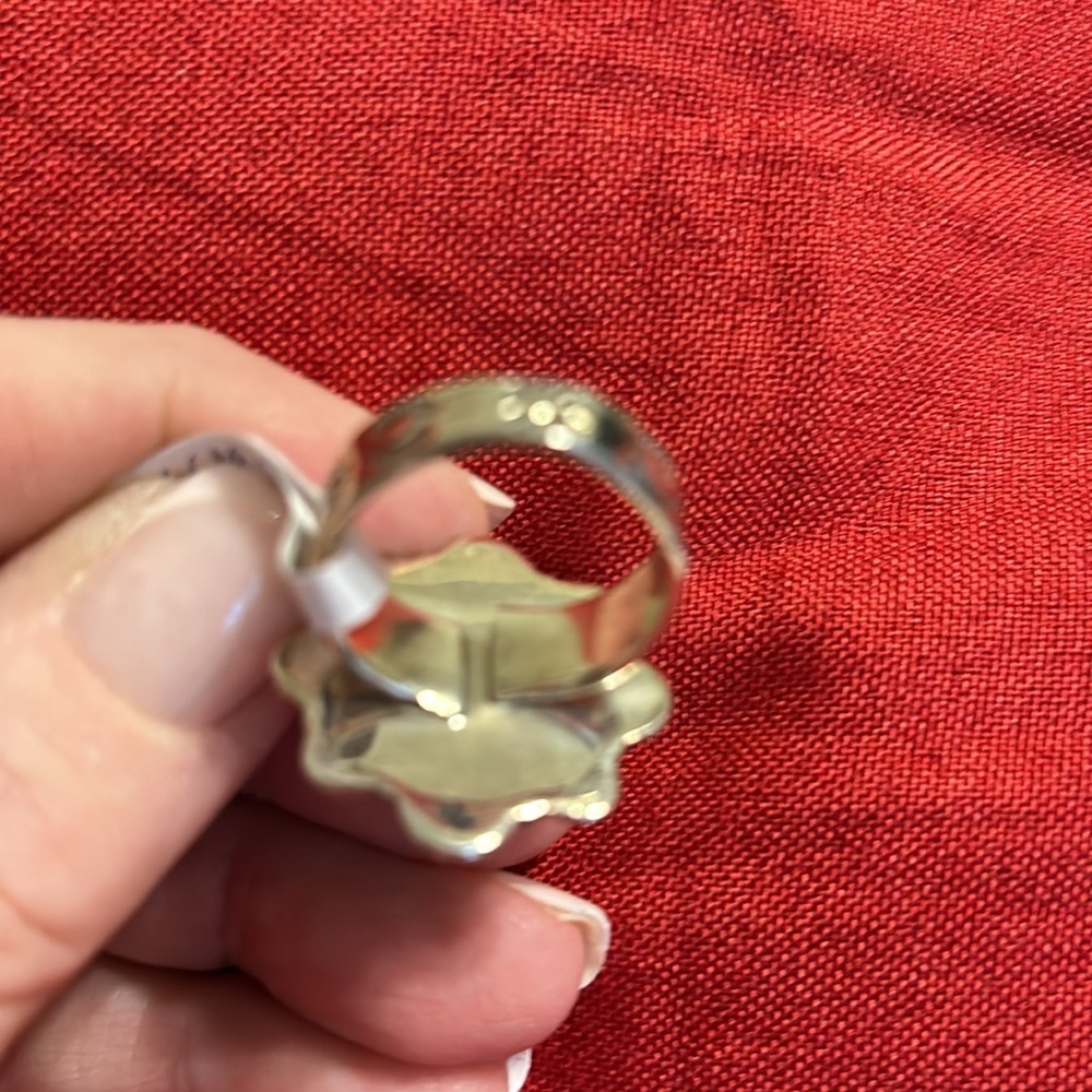 No. 8 mine. NEW STERLING SILVER no. 8 mine turquoise    Size 9 adjustable - Picture 5 of 10